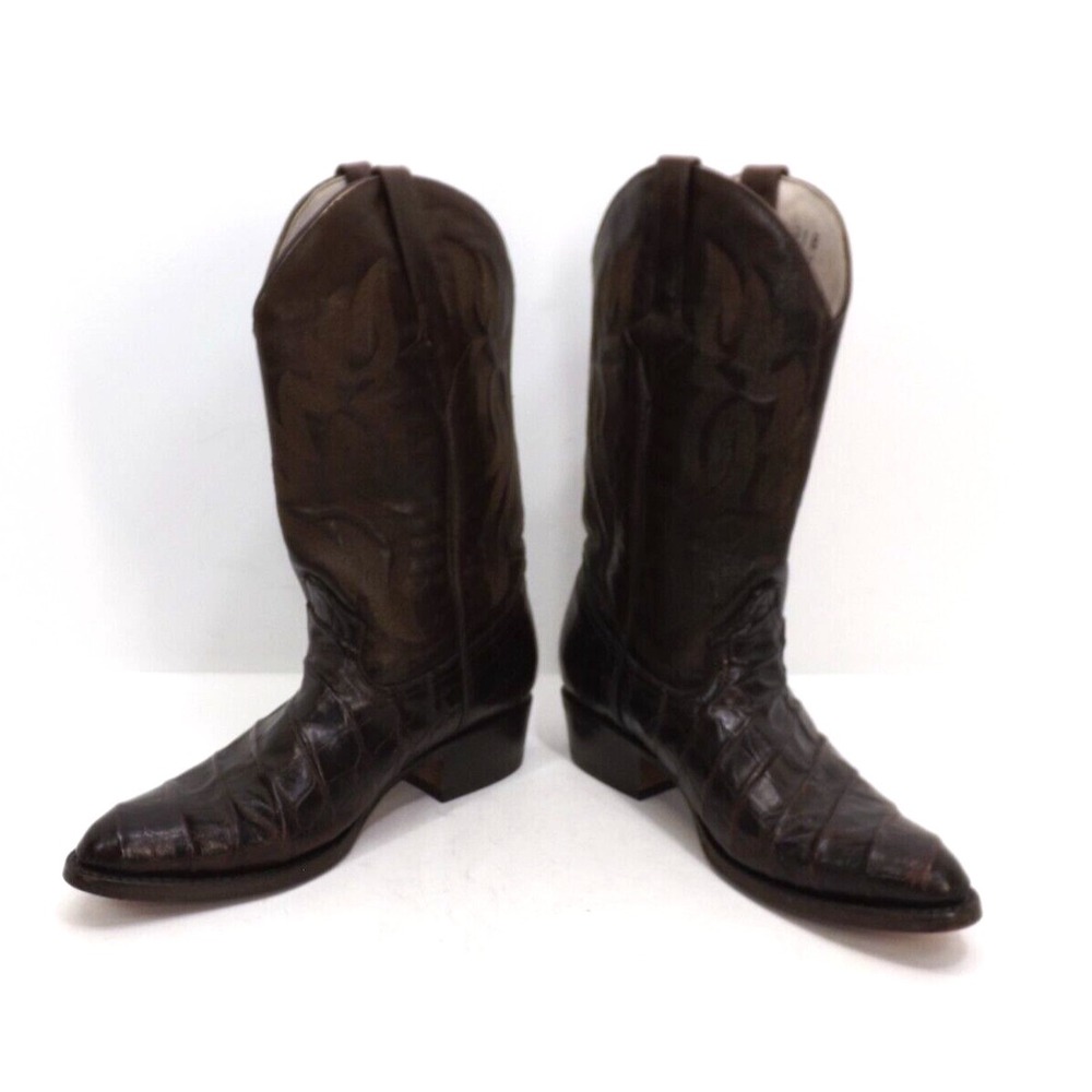 El Buitre Alligator Collection Cowboy Boots Western Vaquero Men's Size 9 USA - Picture 7 of 11